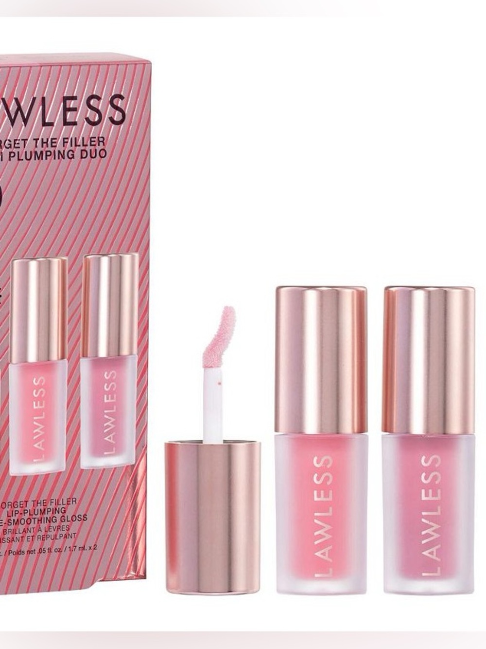 LAWLESS Forget The Filler Lip Plumper Travel Duo: Strawberry Popsicle & Velvet